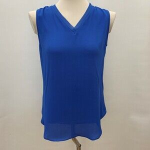 Violet + Claire Women's Top Small Blue V-Neck Sleeveless